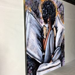 Canvas wall decoration 30”x42”. Brand new we can make it in different sizes, from  4.5”x4.5” to 30”x66”, Wood frame and sprayed with glossy clear coat