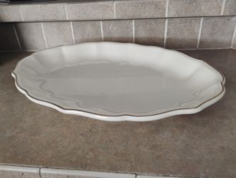 Vintage Large Heavy Oval Ceramic Platter Tray. CWC Culinary Essentials
