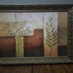 Pretty Lead Picture In Golden Frame