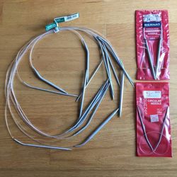 Lot of 10 Vintage Bernat Aero plus similar Circular Knitting Needles