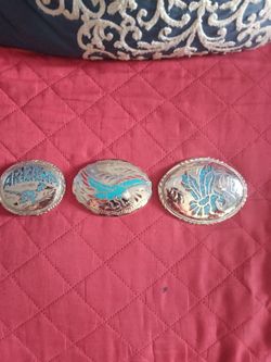 Set of 3 Western Belt Buckles