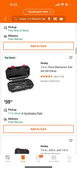 Husky 1/4 Ratchet Set 