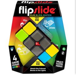 Moose Games Flipslide, Handheld Puzzle Game, Travel Toy Ages 8-13 4 modes (Speed, Multiplayer, Level, Memory) fast-paced puzzle fun; travel game and g