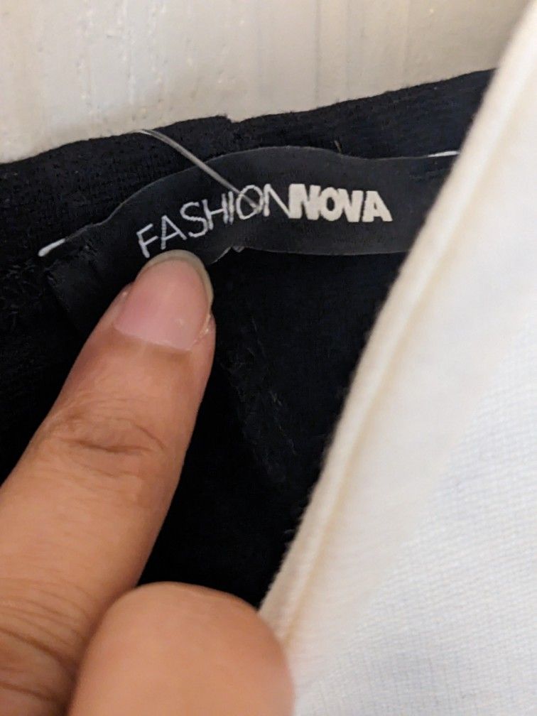 Fashion Nova Black And White Dress