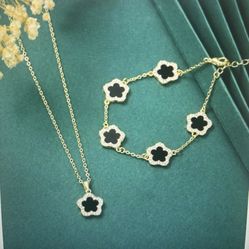 Diamond Necklace & Earrings Set