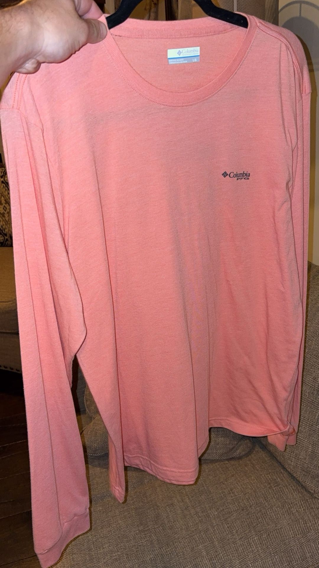 Columbia Soft Pink/Peach Long Sleeve Top