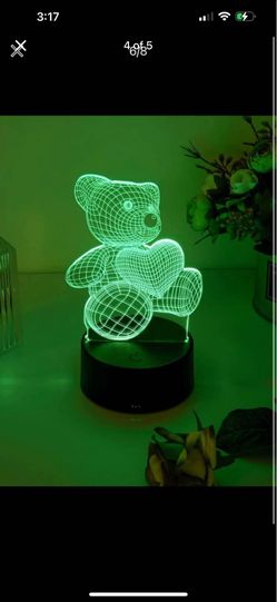 Multi Color 3d Lamp Perfect For Valentines Day