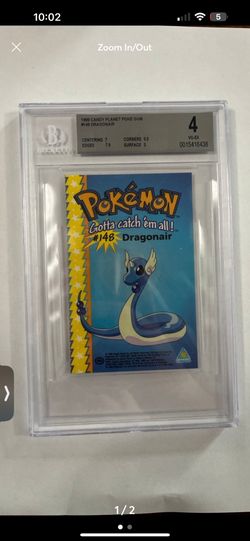1999 Candy Planet Puzzle card #148 dragonair BGS 4 Pokemon