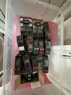 Lot of Assorted Circuit Breakers – 20A/30A/40A – GE, Siemens, Square D – All Used