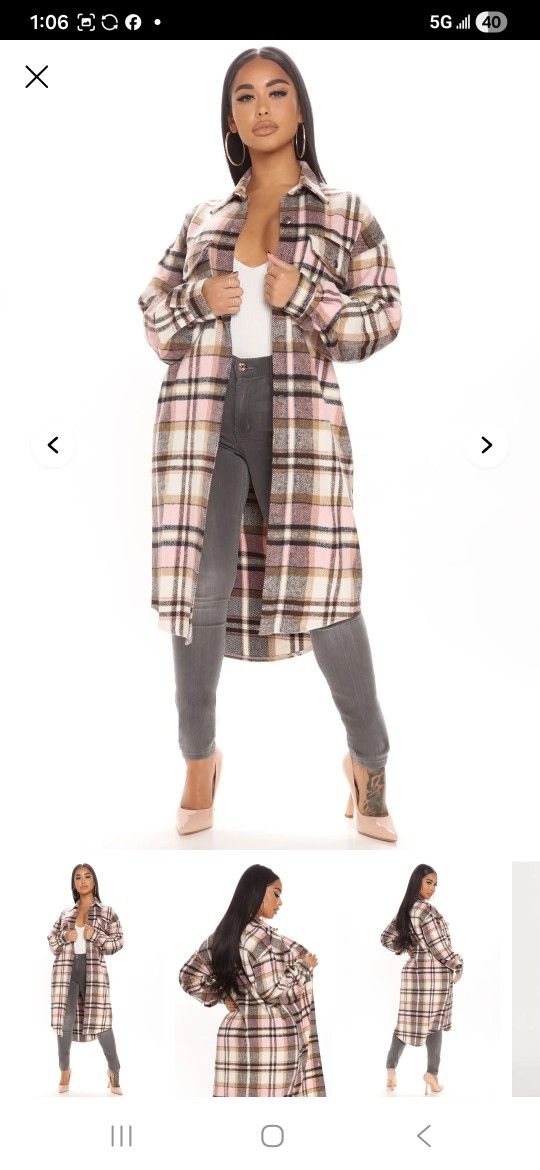 Get Lost Women's Plaid Coat Small