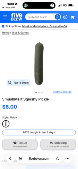 Brand New with Tags Squishy Pickle Trade