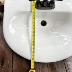 Pedestal Sink W/ Moen Faucet 