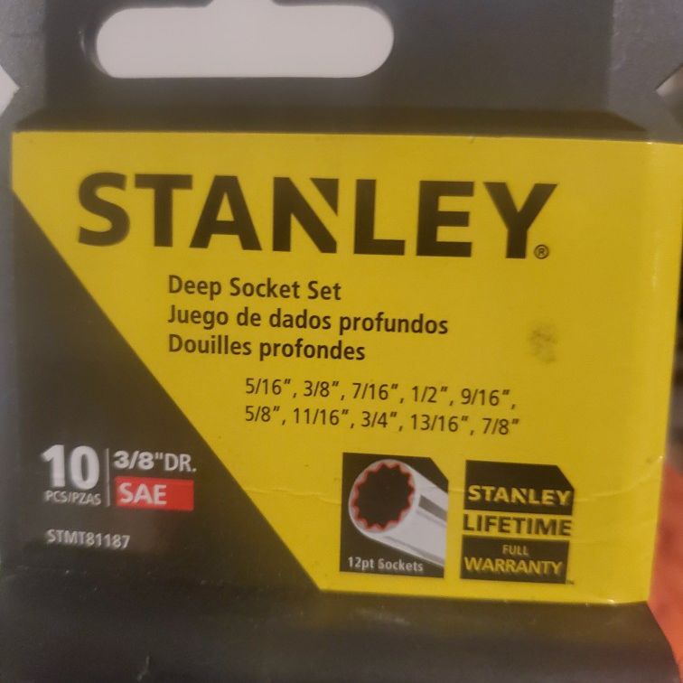 Stanley SAE Deep Socket Set 10p