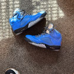 Jordan 5 Retro SE Custom Blue Leather Paint 