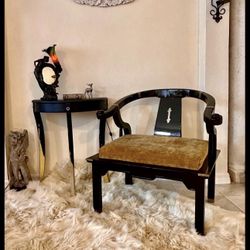 MID CENTURY JAMES MONT BLACK LAQUER MING CHAIR