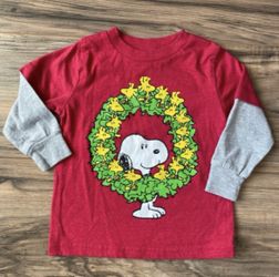 18m Peanuts Gang L/S Snoopy + Woodstock Christmas shirt
