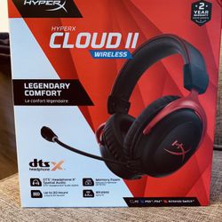 UPDATED $45 -NEW NEVER USED HyperX Cloud ll Wireless Gaming Headset  NEW