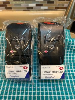 NEW! Changhao TSA-319 black luggage strap with an integrated 3-digit combination