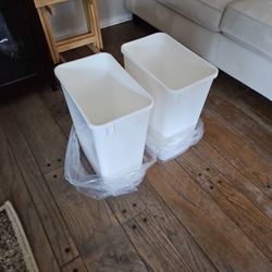 2 Trash Bins 18"x14"x9"