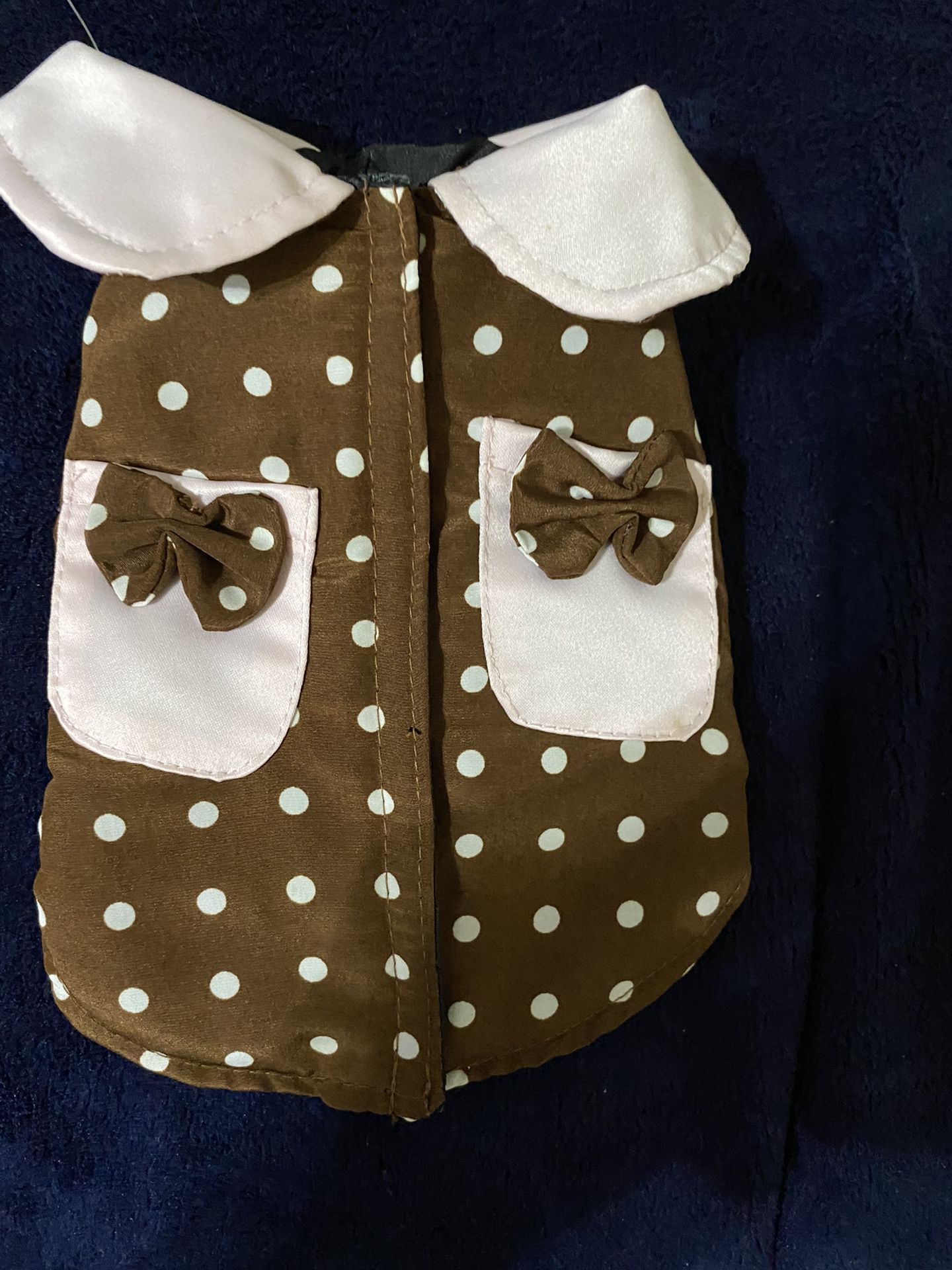 New Dog XS  Shirt Brown And Ivory