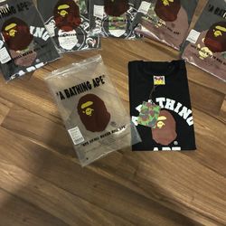 Bape shirts brand new with tags and bag