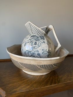 Antique Wash Bowl & Pitcher