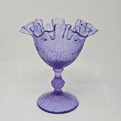 Vintage Fenton Glass Stemmed Compote