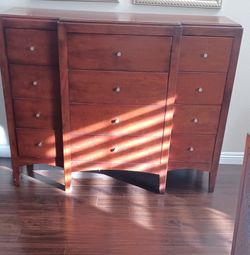 56"L x 43"H x 18.5 "D 12 Dresser Drawer