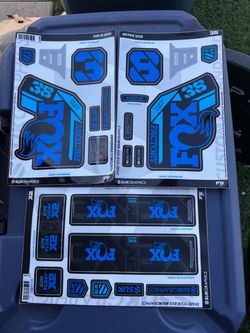 Silk graphic decals fork and rear shock new