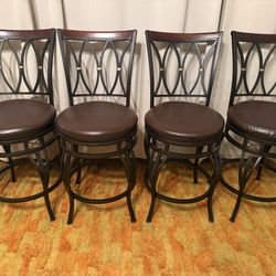 Set Of 4 Swivel Bar Stools