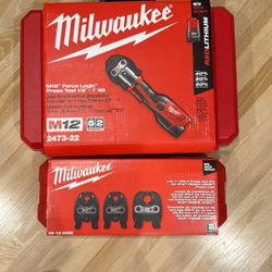 Milwaukee M12  2473-22 Propress And 49-16-2496 IPS Jaws