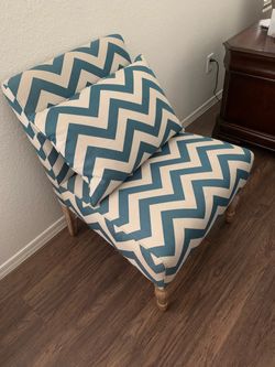 Small Accent Chair with Chevron pattern
