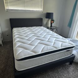 Full sized mattress and bed frame