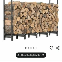 New Mars Explo 8 Ft Heavy Duty Firewood Rack With Cover 