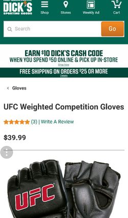 Ufc weighted gloves