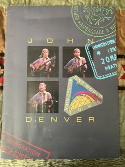John Denver Concert Program 1986 One World Tour Windstar Journel