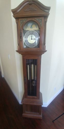 Vintage German 7 Day Mechanical Grandfathers Clock