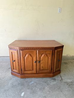 Heavy Solid-Wood Storage Cabinet