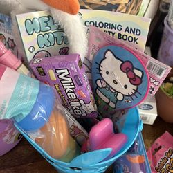 Easter Baskets New Every Thing Is In Packing New Sealed No Loose Candy Theme. Hello Kitty Spider Man Frozen Mind Craft Barbie Care Bears 