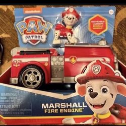 Paw Patrol Marshall And Firetruck
