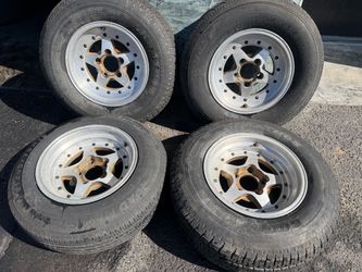 Vintage Eagle Alloy rims staggered 5 lug Chevy c10 or GMC 15x8, 15x7