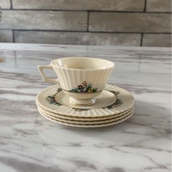 Rutledge By Lenox (4) Bread Plates And (1) Tea/Coffee Cup