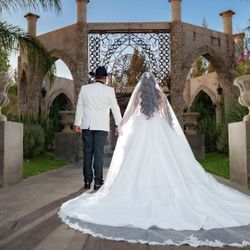 Wedding Dress and Veil From Luv Bridal