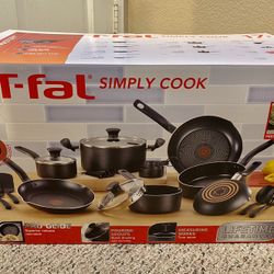 BRAND NEW T-fal 17pc Simply Cook Prep and Cook Set