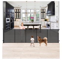 42 Inch Extra Tall Baby Gate 120 Inch Extra Wide Retractable Baby Gates for Large Openings, Upgraded