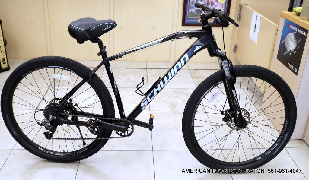Schwinn Taff Mountain Bike, 29" Wheels, Adults, 8 Speeds, Black and White 19 inch frame