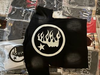 Hellstar Black Hoodie with Logo Graphic