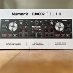  Numark DJ2GO2 Touch – Compact 2 Deck USB DJ Controller