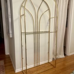 Gold Art Deco Shelf Frame 1980s – No Glass (Just Glamour)