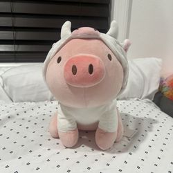 Pig With Cow Hoodie Plushy Toy - NEW